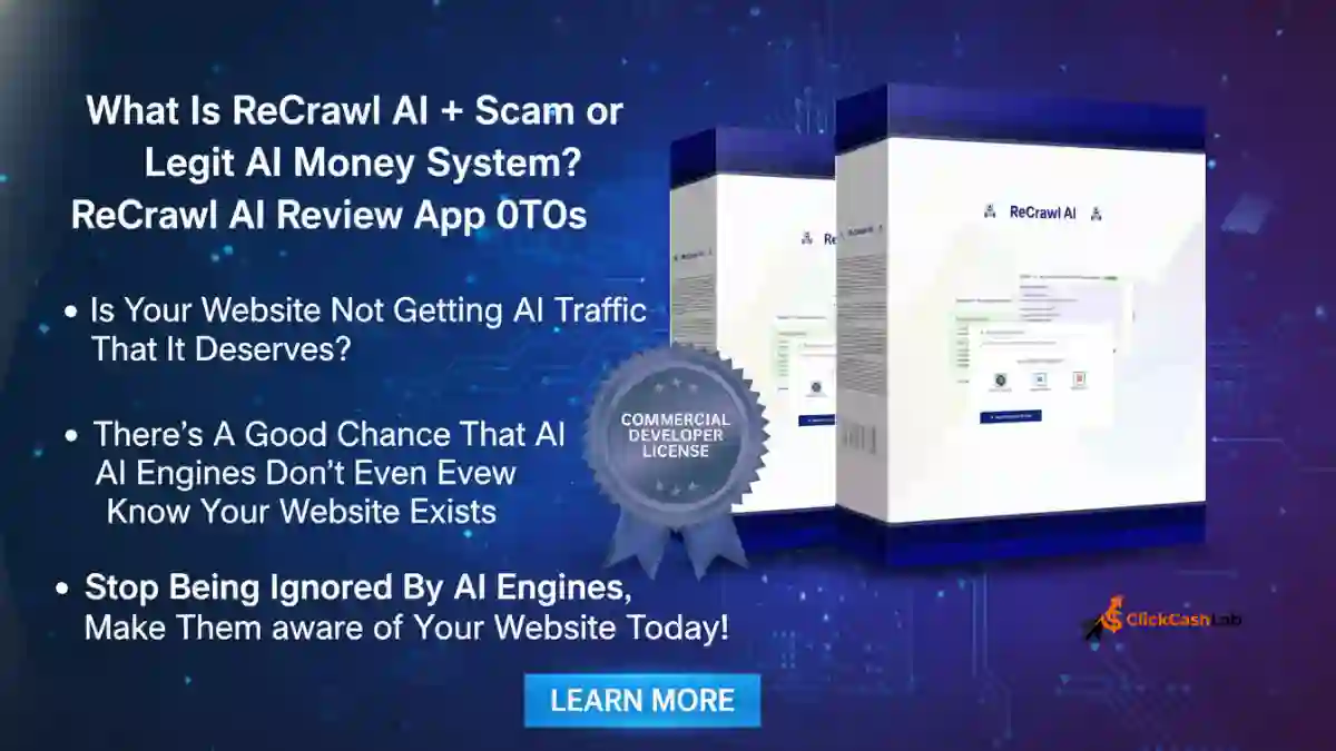 What Is ReCrawl AI + Scam or Legit AI Money System? ReCrawl AI Review App 0T0s