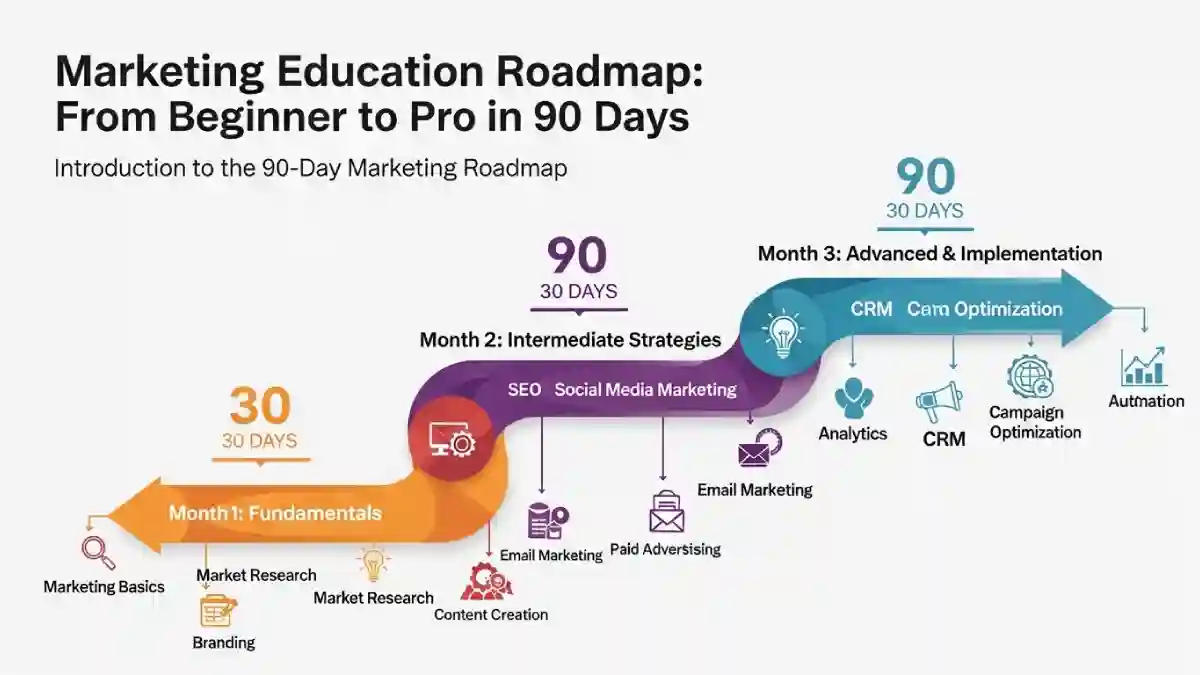 Marketing Education Roadmap – From Beginner to Pro in 90 Days
